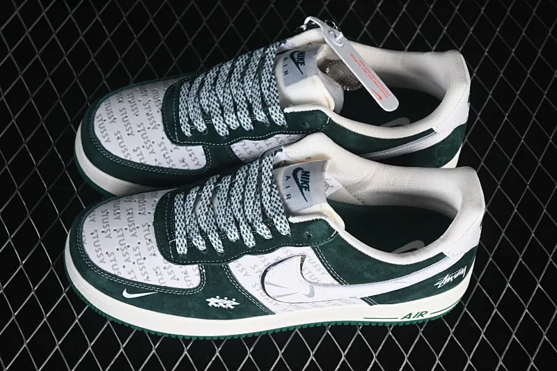 All categories Nk Air Force 1 Air Force series Nk Air Force 1 Low Air Force low-top Nike Air Force 1'07 Low Stussy co-branded dark green Air Force 1 low-top casual sneakers SY1388-023